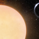 An artist's impression of a star and black hole in a binary system.